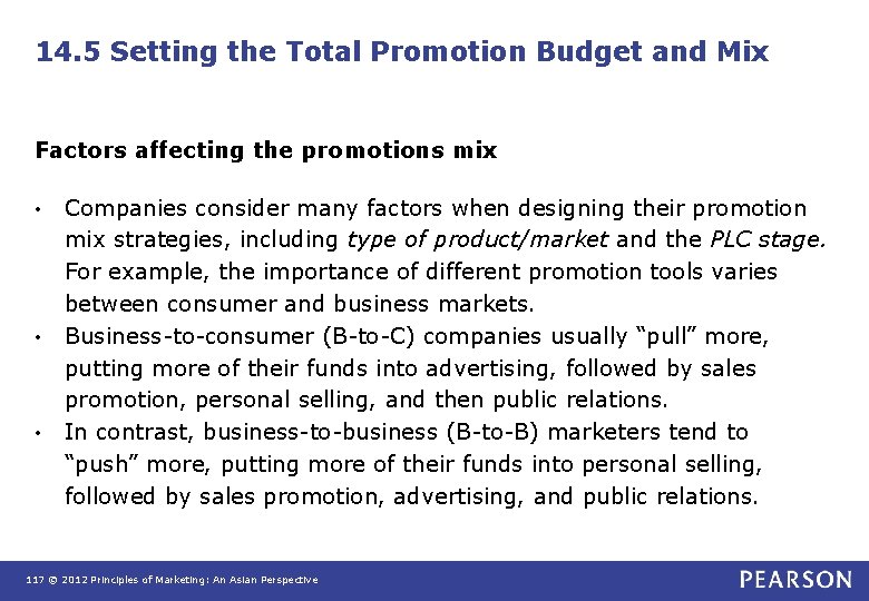 14. 5 Setting the Total Promotion Budget and Mix Factors affecting the promotions mix 14. 5 Setting the Total Promotion Budget and Mix Factors affecting the promotions mix