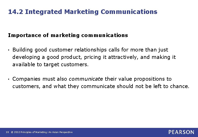 14. 2 Integrated Marketing Communications Importance of marketing communications • Building good customer relationships 14. 2 Integrated Marketing Communications Importance of marketing communications • Building good customer relationships