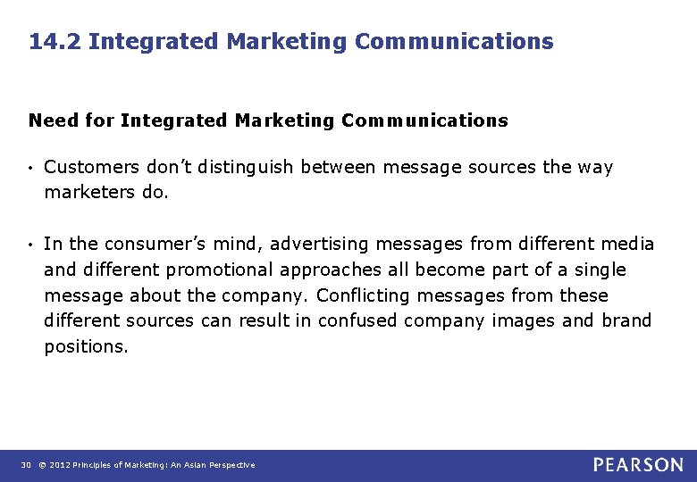 14. 2 Integrated Marketing Communications Need for Integrated Marketing Communications • Customers don’t distinguish 14. 2 Integrated Marketing Communications Need for Integrated Marketing Communications • Customers don’t distinguish