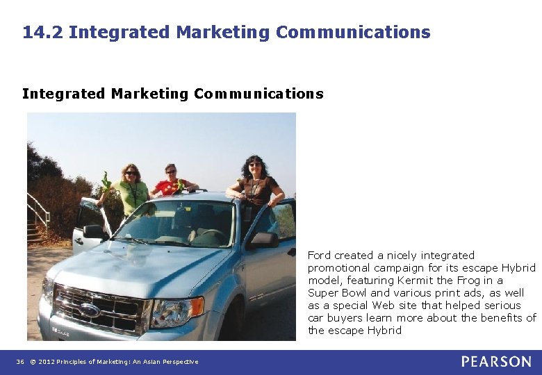 14. 2 Integrated Marketing Communications Ford created a nicely integrated promotional campaign for its 14. 2 Integrated Marketing Communications Ford created a nicely integrated promotional campaign for its