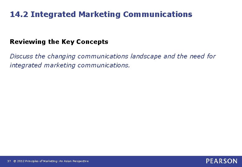 14. 2 Integrated Marketing Communications Reviewing the Key Concepts Discuss the changing communications landscape 14. 2 Integrated Marketing Communications Reviewing the Key Concepts Discuss the changing communications landscape