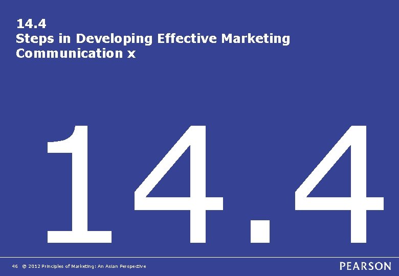 14. 4 Steps in Developing Effective Marketing Communication x 14. 4 46 © 2012 14. 4 Steps in Developing Effective Marketing Communication x 14. 4 46 © 2012