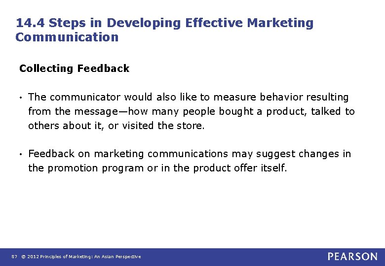 14. 4 Steps in Developing Effective Marketing Communication Collecting Feedback • The communicator would 14. 4 Steps in Developing Effective Marketing Communication Collecting Feedback • The communicator would