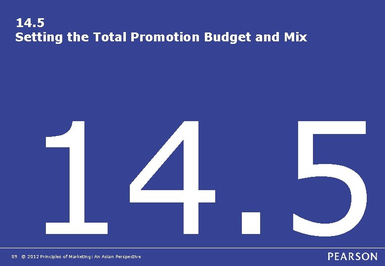 14. 5 Setting the Total Promotion Budget and Mix 14. 5 89 © 2012 14. 5 Setting the Total Promotion Budget and Mix 14. 5 89 © 2012