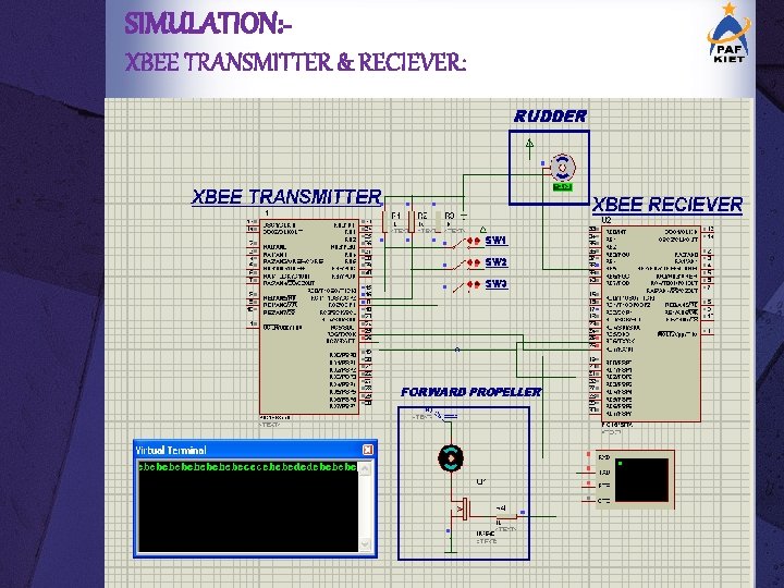 SIMULATION: XBEE TRANSMITTER & RECIEVER: 