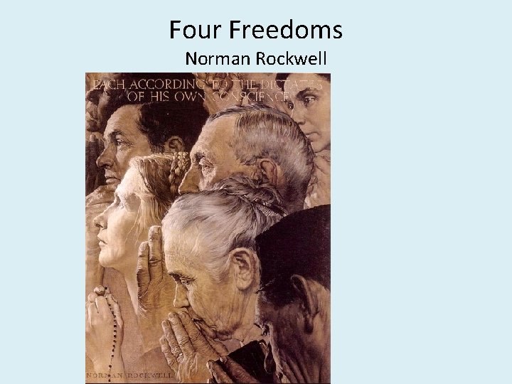 Four Freedoms Norman Rockwell 