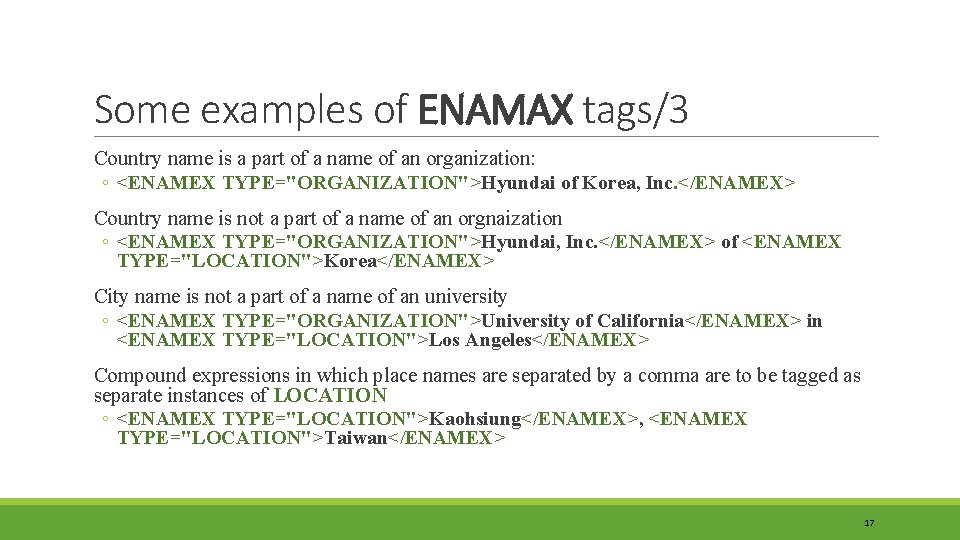 Some examples of ENAMAX tags/3 Country name is a part of a name of