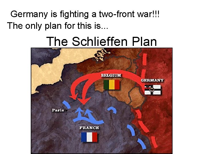 Germany is fighting a two-front war!!! The only plan for this is. . .