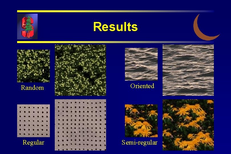 Results Random Regular Oriented Semi-regular 