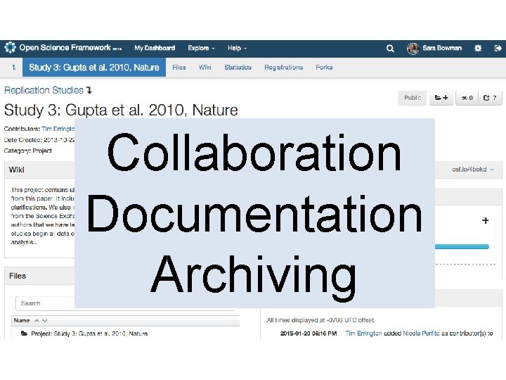 Collaboration Documentation Archiving 