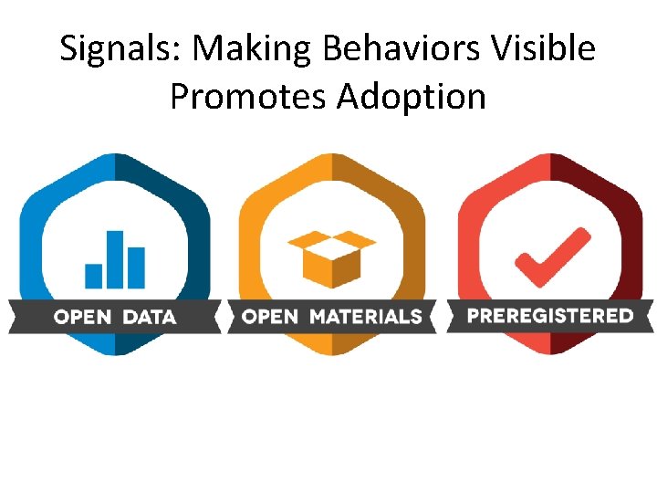 Signals: Making Behaviors Visible Promotes Adoption 