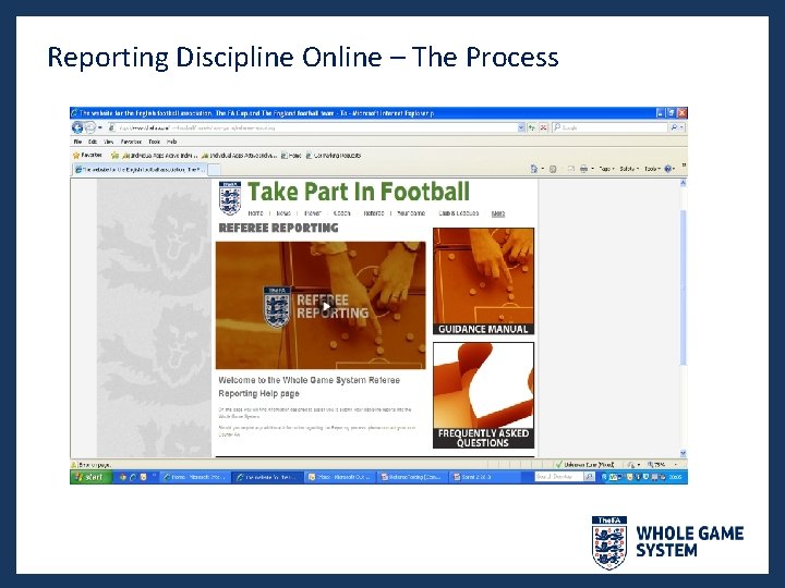 Reporting Discipline Online – The Process 