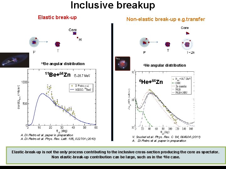 Inclusive breakup Elastic break-up 10 Be angular distribution Non-elastic break-up e. g. transfer 4