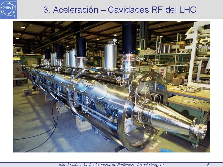 3. Aceleración – Cavidades RF del LHC Introducción a los Aceleradores de Partículas -