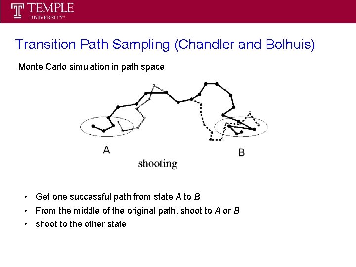 Statistical Thermodynamics Spring 2013 Transition Path Sampling (Chandler and Bolhuis) Monte Carlo simulation in