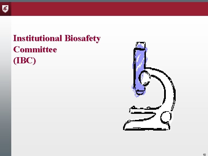 Institutional Biosafety Committee (IBC) 10 