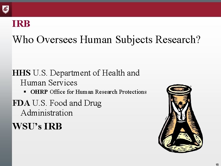 IRB Who Oversees Human Subjects Research? HHS U. S. Department of Health and Human