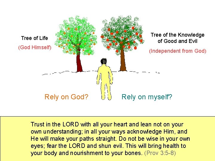 Tree of Life (God Himself) Rely on God? Tree of the Knowledge of Good