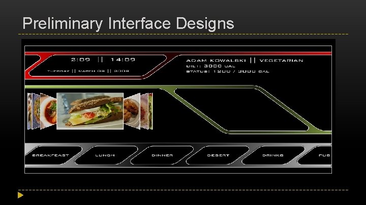 Preliminary Interface Designs 