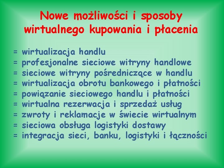 Nowe możliwości i sposoby wirtualnego kupowania i płacenia = = = = = wirtualizacja