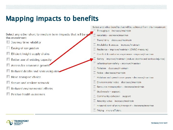 Mapping impacts to benefits 