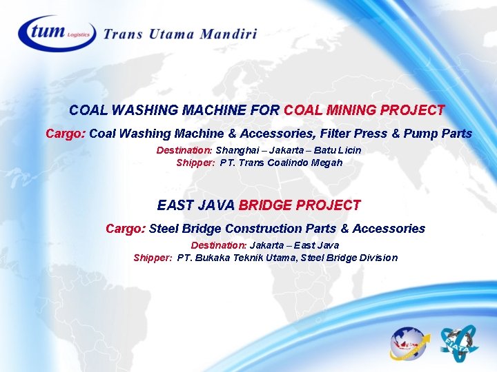 COAL WASHING MACHINE FOR COAL MINING PROJECT Cargo: Coal Washing Machine & Accessories, Filter COAL WASHING MACHINE FOR COAL MINING PROJECT Cargo: Coal Washing Machine & Accessories, Filter