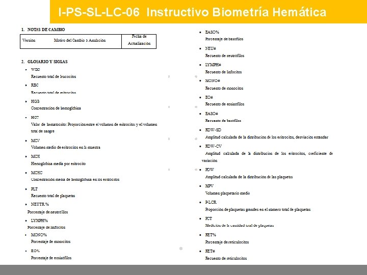 I-PS-SL-LC-06 Instructivo Biometría Hemática www. company. com 