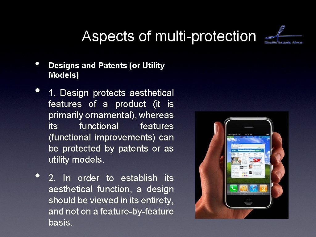 Aspects of multi-protection • • • Designs and Patents (or Utility Models) 1. Design Aspects of multi-protection • • • Designs and Patents (or Utility Models) 1. Design