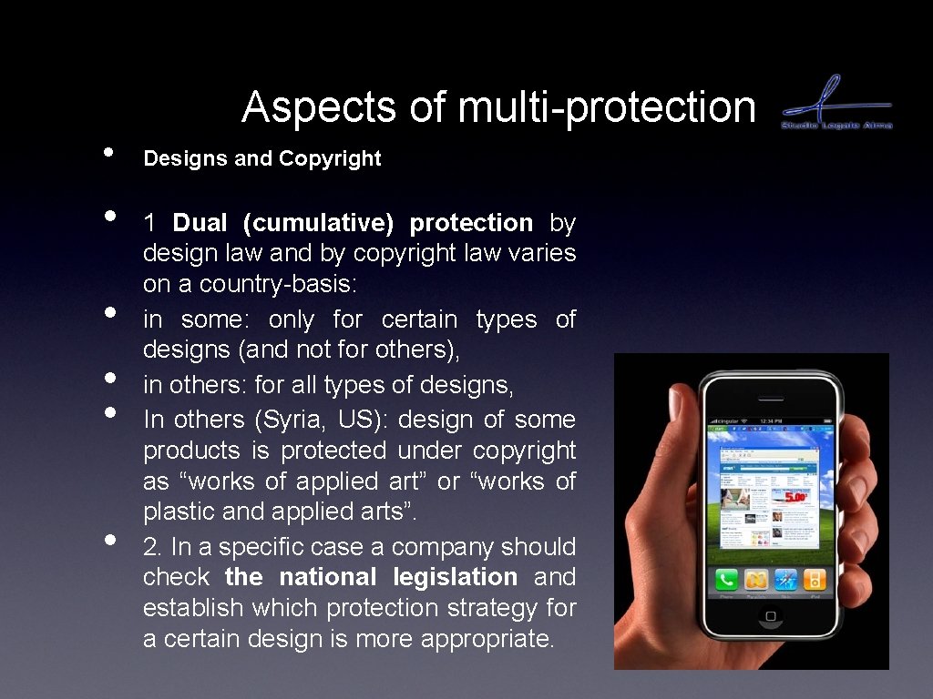 Aspects of multi-protection • • • Designs and Copyright 1 Dual (cumulative) protection by Aspects of multi-protection • • • Designs and Copyright 1 Dual (cumulative) protection by