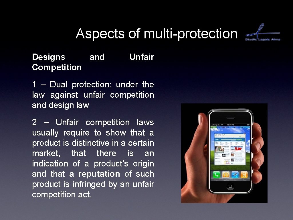 Aspects of multi-protection Designs and Competition Unfair 1 – Dual protection: under the law