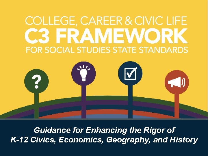 Guidance for Enhancing the Rigor of K-12 Civics, Economics, Geography, and History 