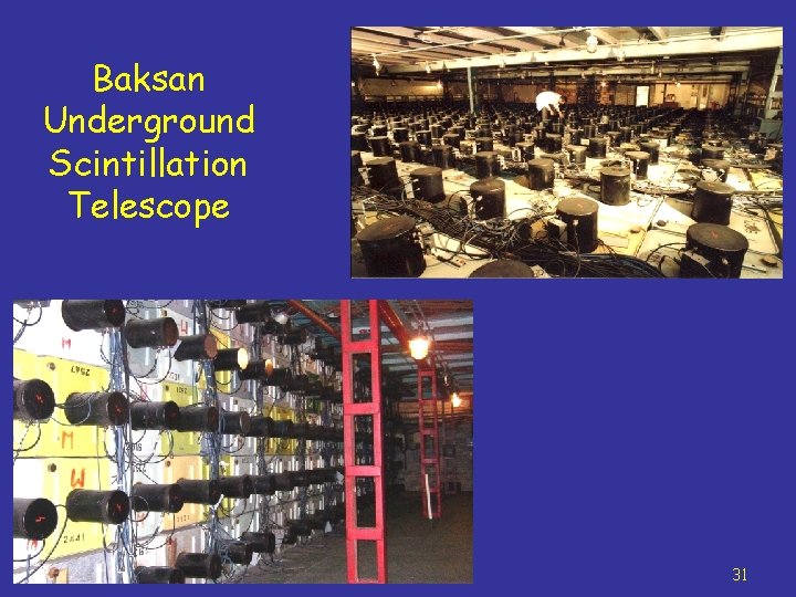 Baksan Underground Scintillation Telescope 31 