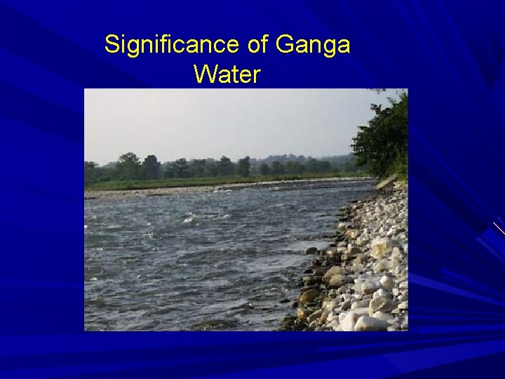Significance of Ganga Water 
