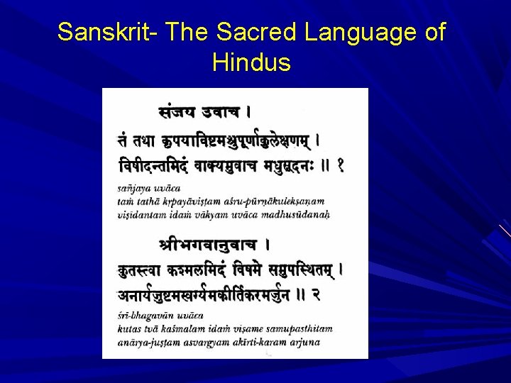 Sanskrit- The Sacred Language of Hindus 