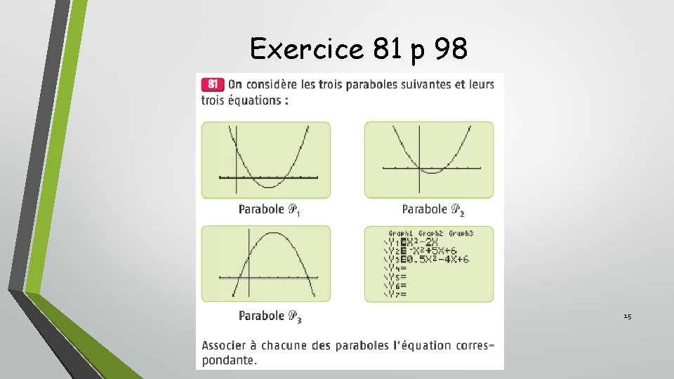 Exercice 81 p 98 15 