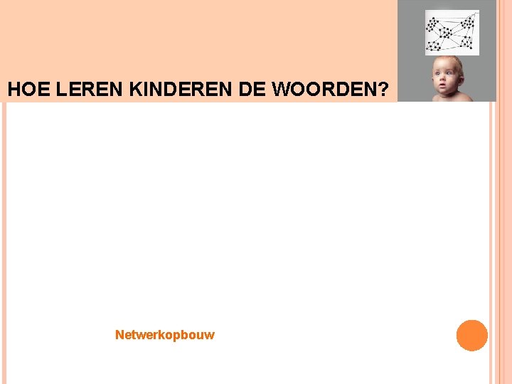 HOE LEREN KINDEREN DE WOORDEN? Netwerkopbouw 