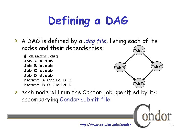 Defining a DAG › A DAG is defined by a. dag file, listing each