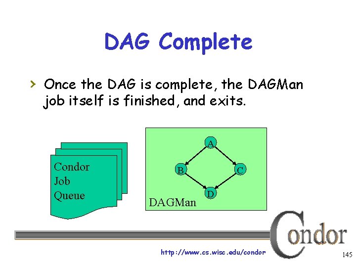 DAG Complete › Once the DAG is complete, the DAGMan job itself is finished,
