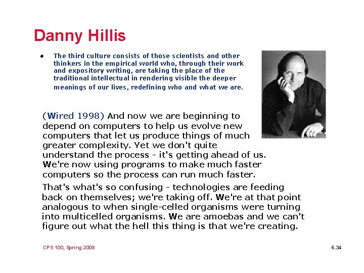 Danny Hillis l The third culture consists of those scientists and other thinkers in