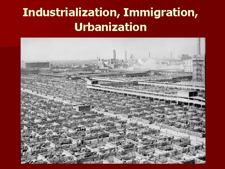 Industrialization, Immigration, Urbanization 