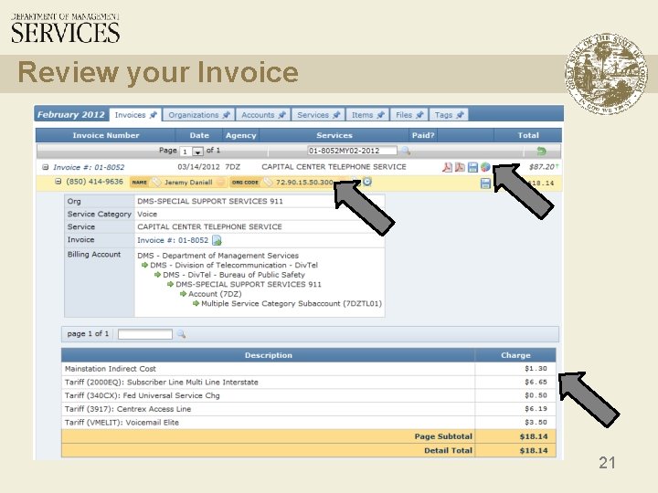 Review your Invoice 21 