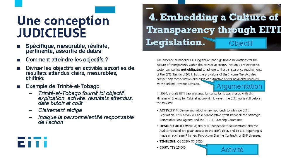 Une conception JUDICIEUSE ■ Spécifique, mesurable, réaliste, pertinente, assortie de dates ■ Comment atteindre