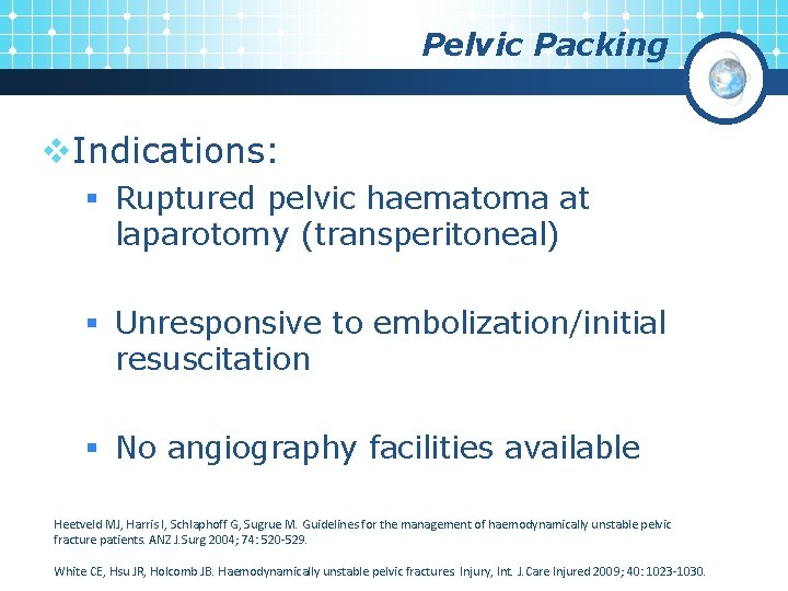 Logo Hemorrhage In Pelvic Fractureswhere To Go Dr