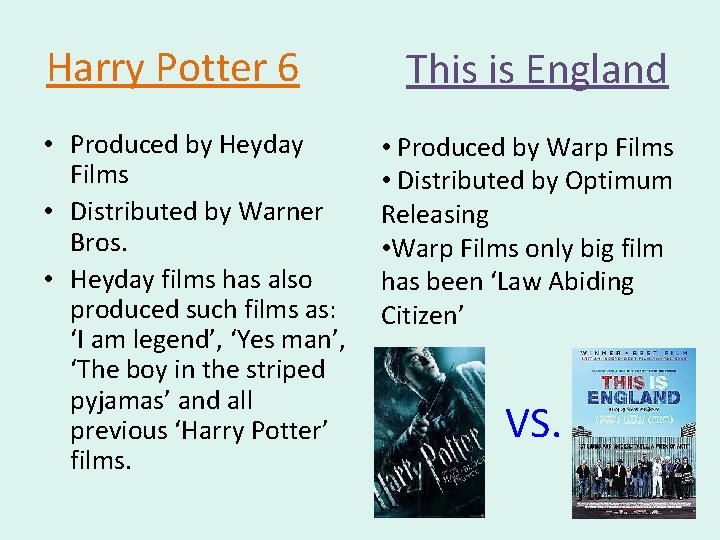 Harry Potter 6 • Produced by Heyday Films • Distributed by Warner Bros. •