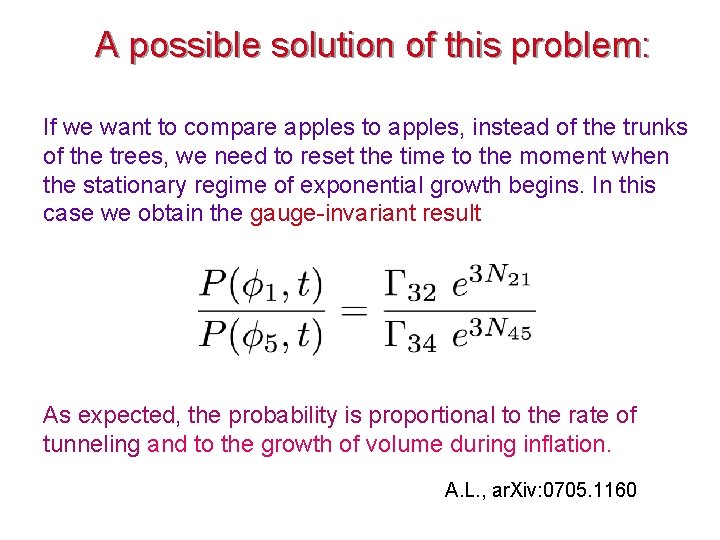 A possible solution of this problem: If we want to compare apples to apples, A possible solution of this problem: If we want to compare apples to apples,