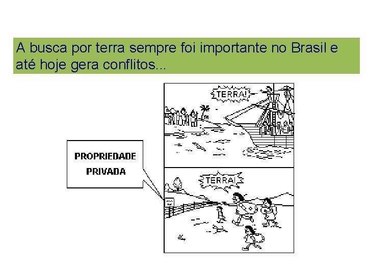 A busca por terra sempre foi importante no Brasil e até hoje gera conflitos.