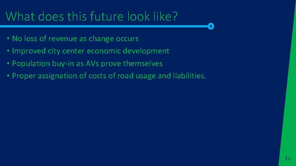 What does this future look like? • No loss of revenue as change occurs