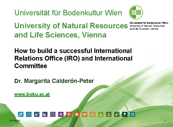 Universität für Bodenkultur Wien University of Natural Resources and Life Sciences, Vienna How to