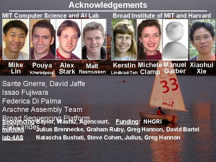 Acknowledgements MIT Computer Science and AI Lab Mike Lin Pouya Kheradpour Alex Stark Matt