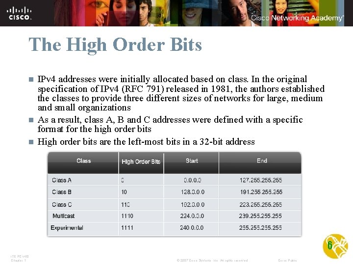 The High Order Bits n n n IPv 4 addresses were initially allocated based